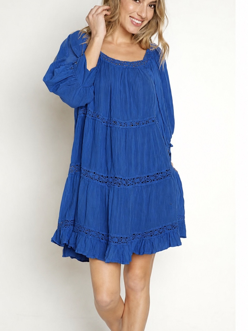 Jen’s Pirate Booty Almond Peasant Mini Dress NWT Sz. S